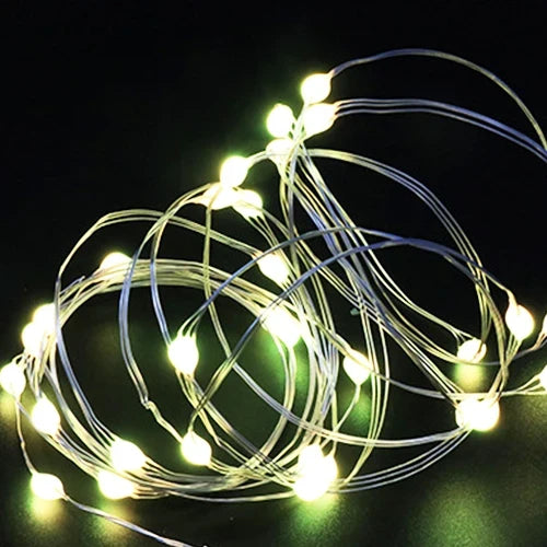 guirlandes lumineuses à led en fil de cuivre pour décorations festives