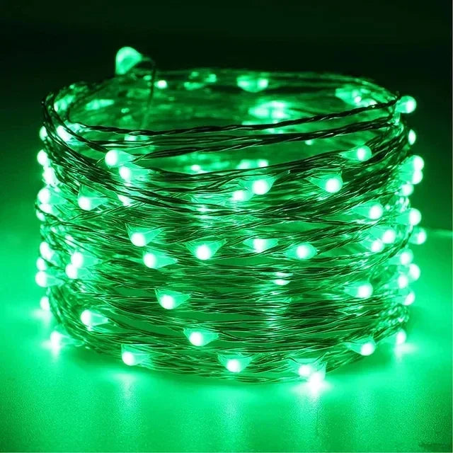 guirlande lumineuse led en fil de cuivre pour décoration festive