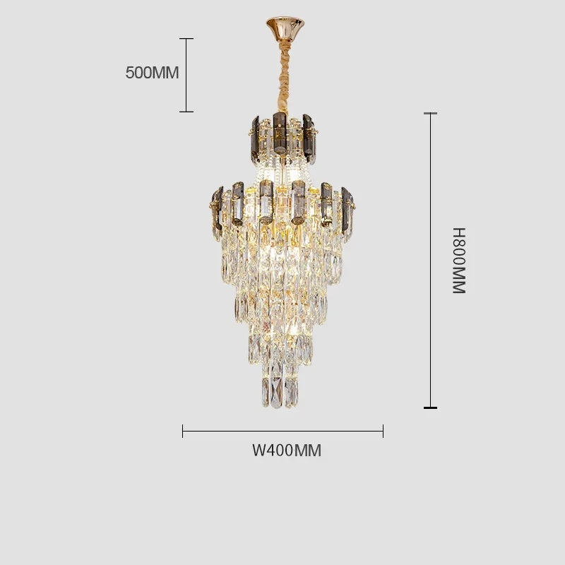 lustre en cristal design contemporain pour intérieur élégant