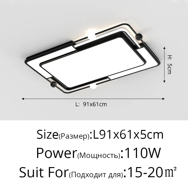 plafonnier led encastré carré moderne simple créatif