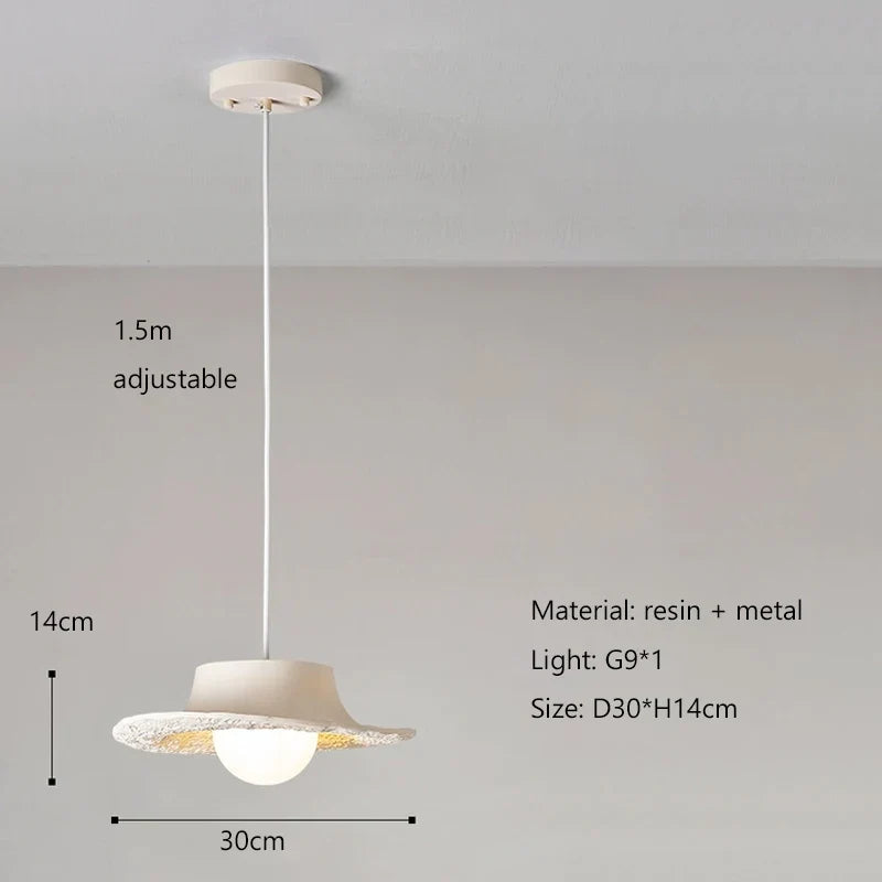 suspension led style wabi sabi nordique simple pour restaurant