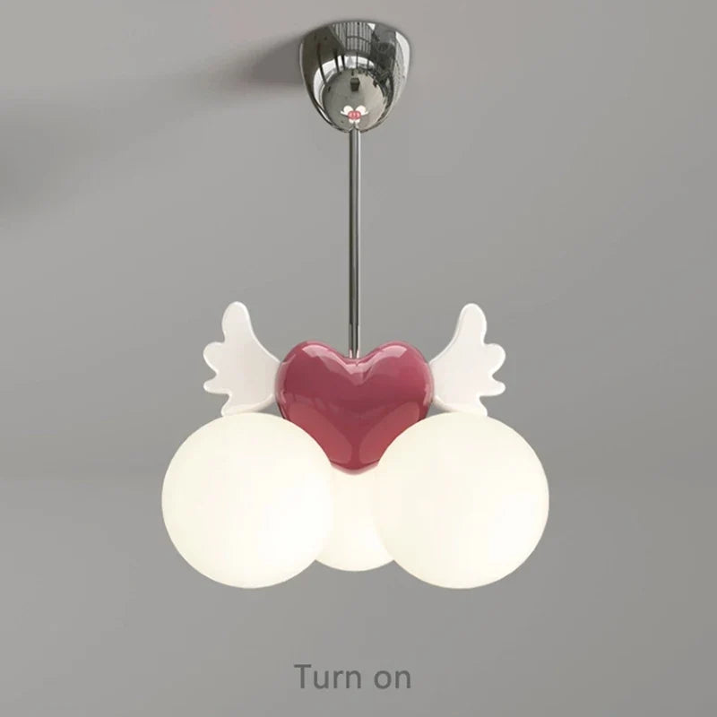 lustre d'amour animé moderne pour chambre d'enfant fille