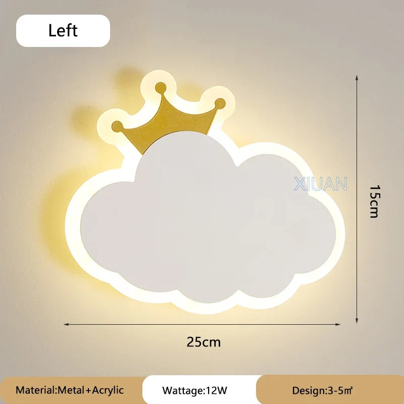 applique murale décorative en forme de nuage pour enfants