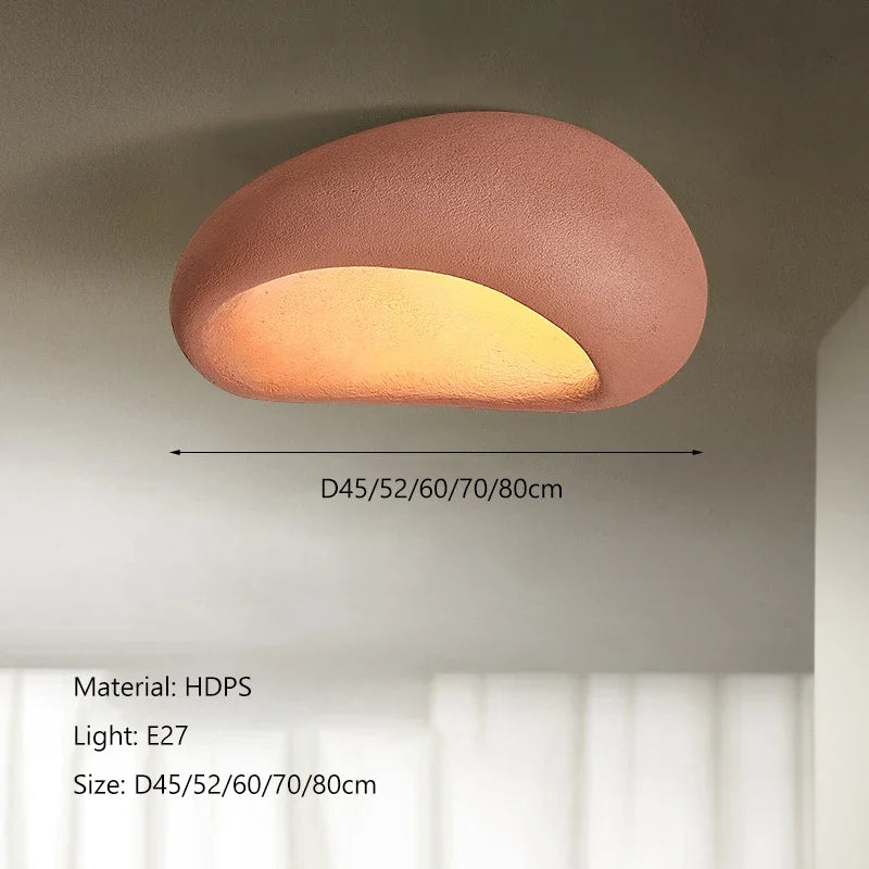 Nordic minimalist Wabi Sabi E27 Led Ceiling Light Modern Japanese Cream style bedroom ceiling light gloss decorative luminaire