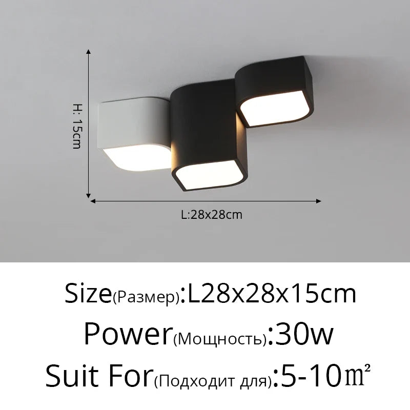 Lustre Lumières Géométrique Simple Moderne Luminaire Décor