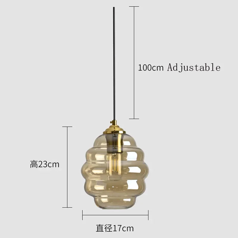 lustre moderne en verre pour cuisine et restaurant