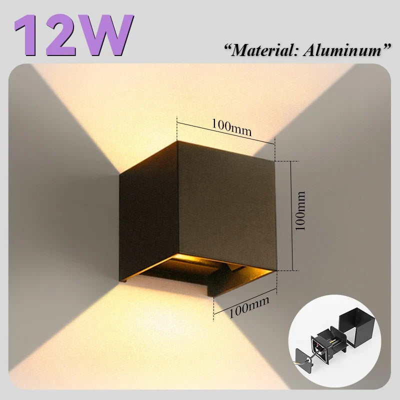 applique murale led moderne pour extérieur et jardin