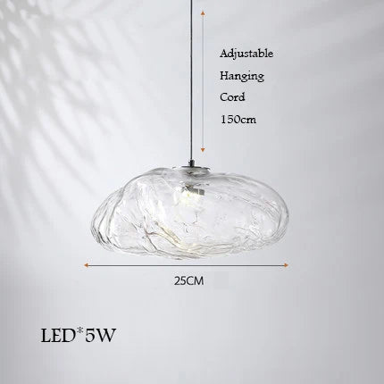 lustre en verre design créatif nuage luminaire décoratif intérieur