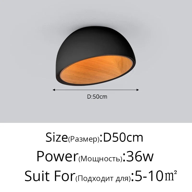 Moderne Simple bois LED lustre lumière balcon couloir créatif grain de bois lampe d'intérieur chambre Luminaires couleurs blanc ou noir