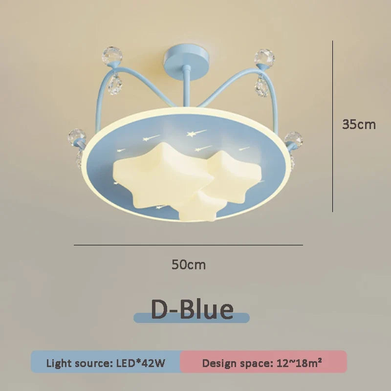 lampe créative en cristal pour chambre de princesse moderne