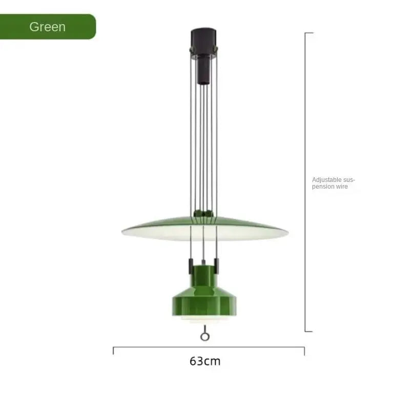 Nordic Creative LED Restaurant Stretching UFO Pendant Light Modern and Simple Vintage Dining Table and Bar Adjustable Ring Light