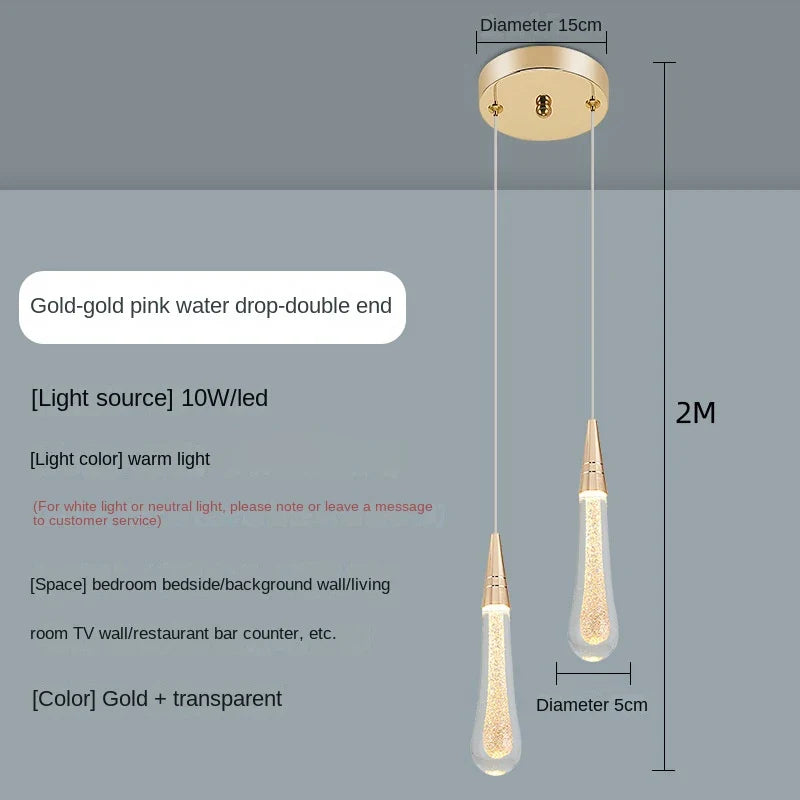 Suspension en cristal au design moderne