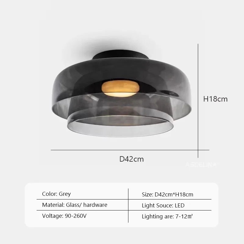 plafonnier led design nordique simple bol en verre luminaire décoratif d'intérieur
