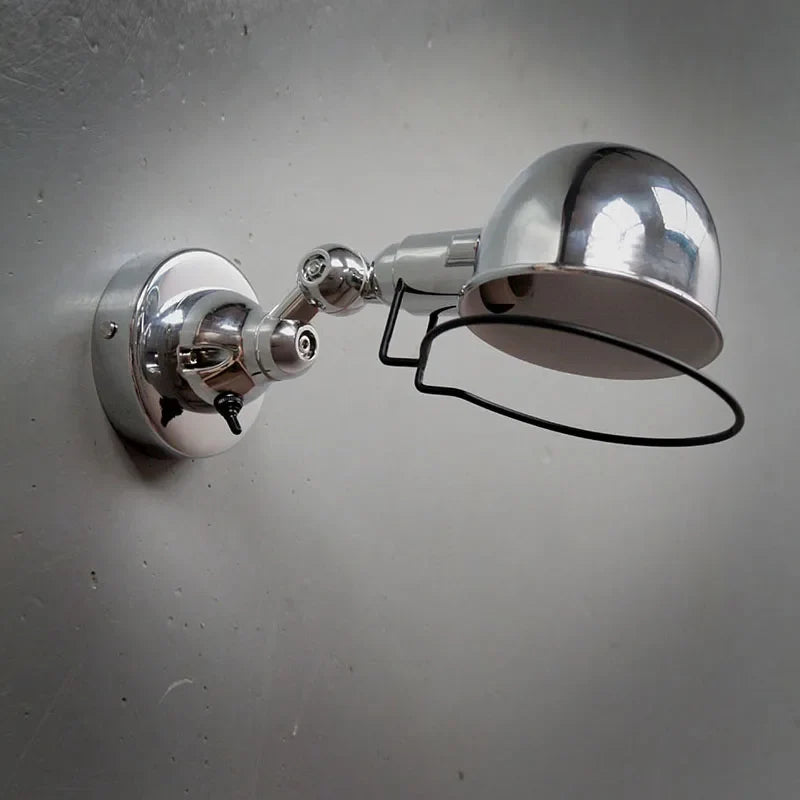 applique murale rétractable bras oscillant avec interrupteur loft