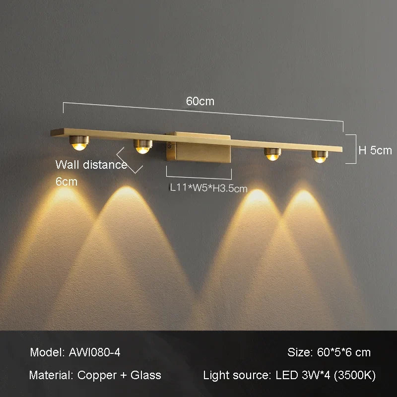 applique de projection lumières chaudes design atmosphère
