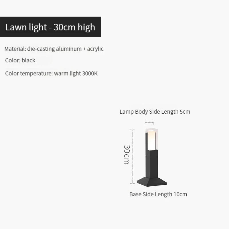 lampe led imperméable moderne pour extérieur en aluminium