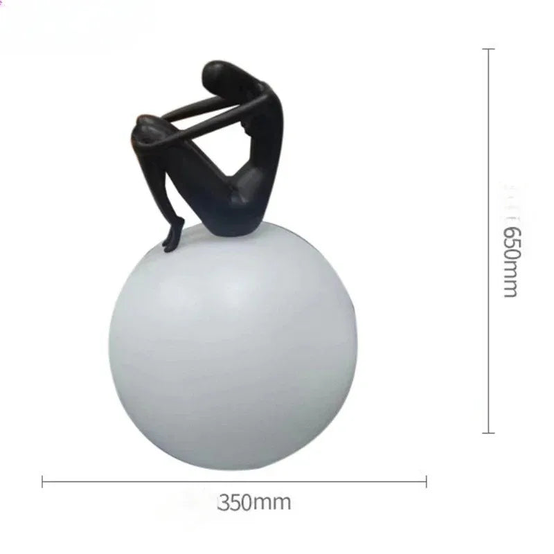 lampe de table créative design ballon humanoïde artistique