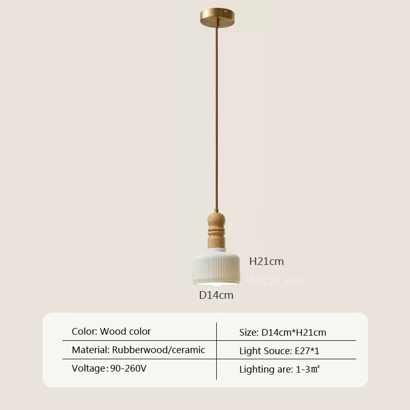 lustre nordique en bois massif pour décoration intérieure