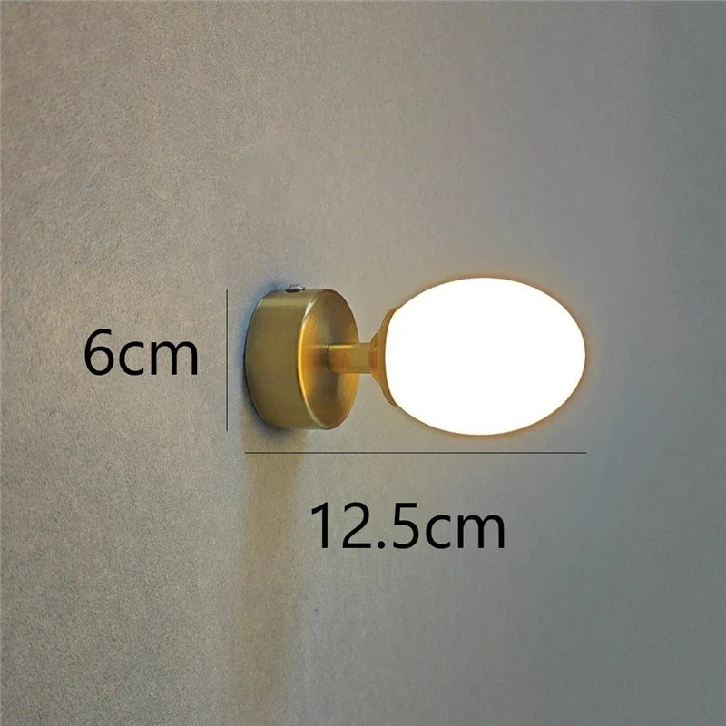 applique murale moderne design œuf de canard minimaliste à led