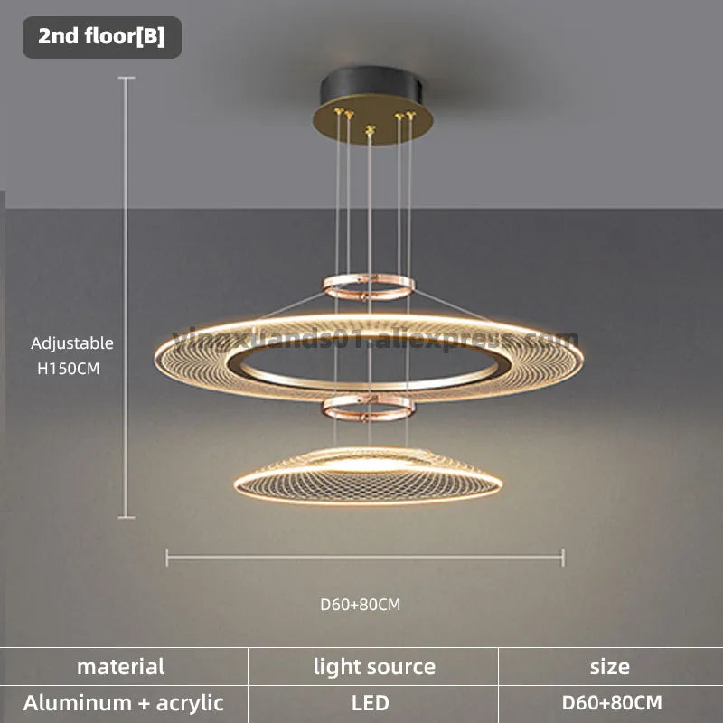 suspension double lampes led pour hôtel restaurant