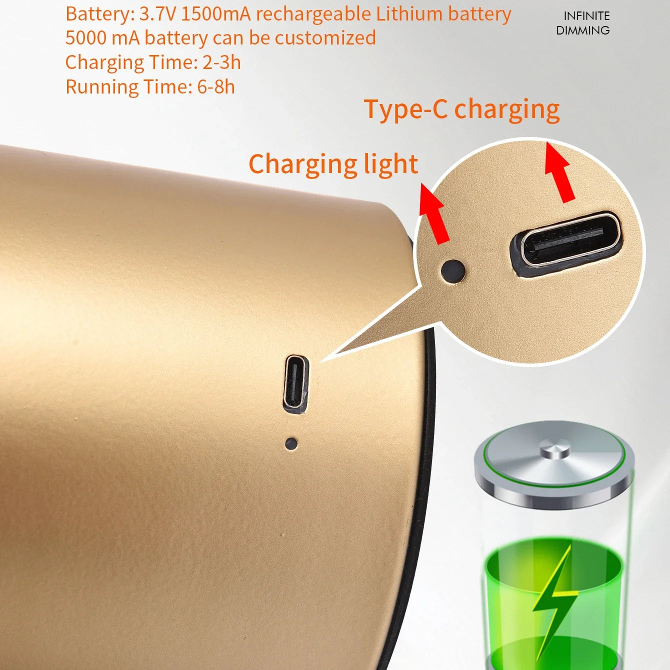 Lampe de table Portable lampe champignon led rechargeable interrupteur tactile veilleuse salle à manger chambre lampe de chevet