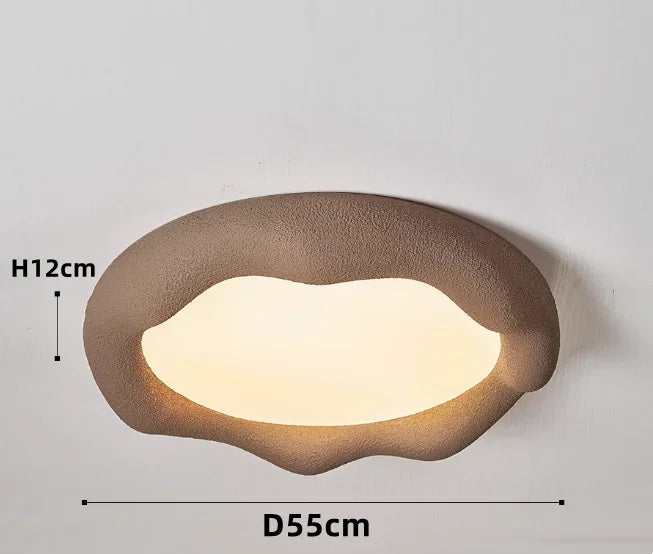 plafonnier nuage style wabi sabi minimaliste pour éclairage doux