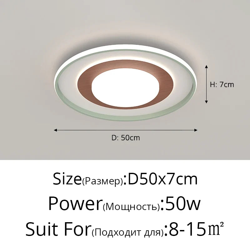 lampe de salon minimaliste carrée à grains de bois