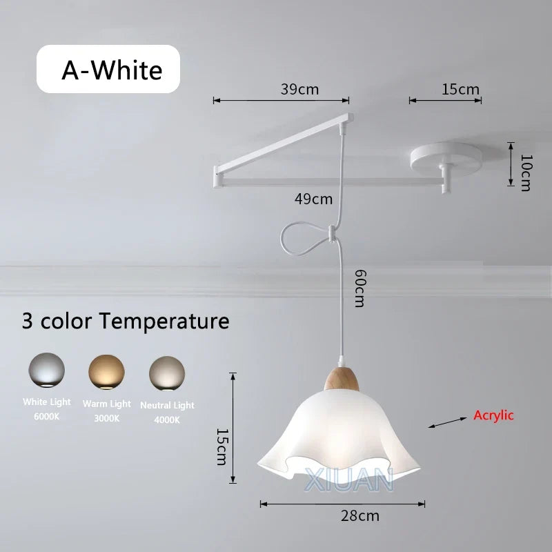 suspension nordiques led en bois massif pour restaurant
