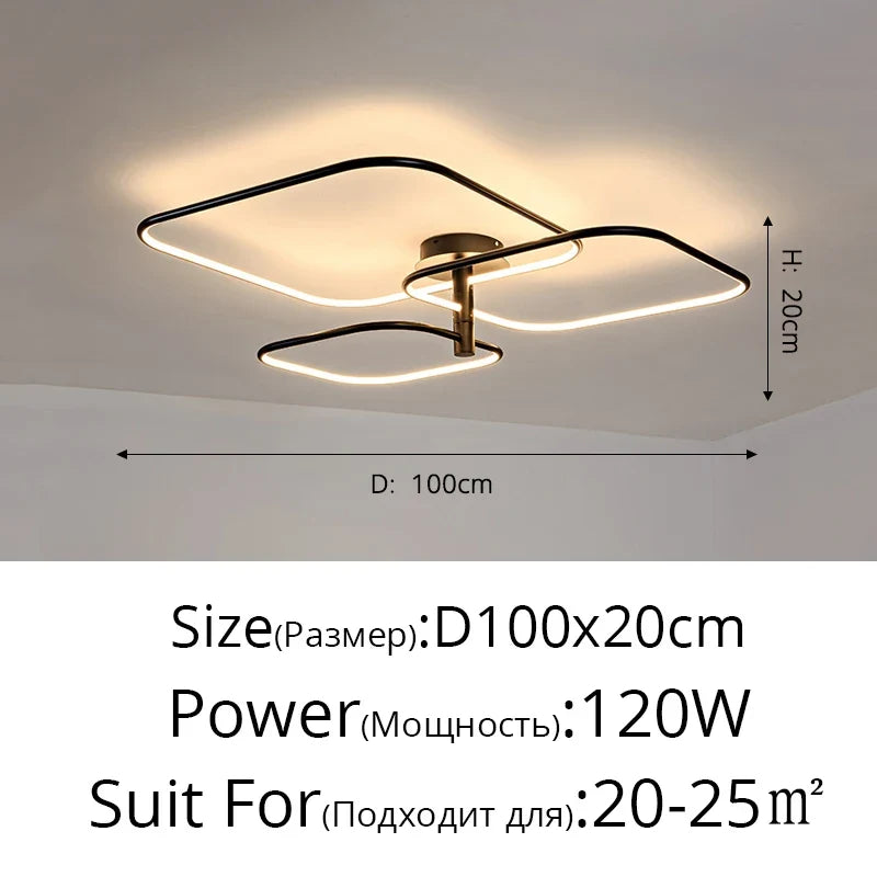 lustre led créatif moderne de luxe pour éclairage intérieur