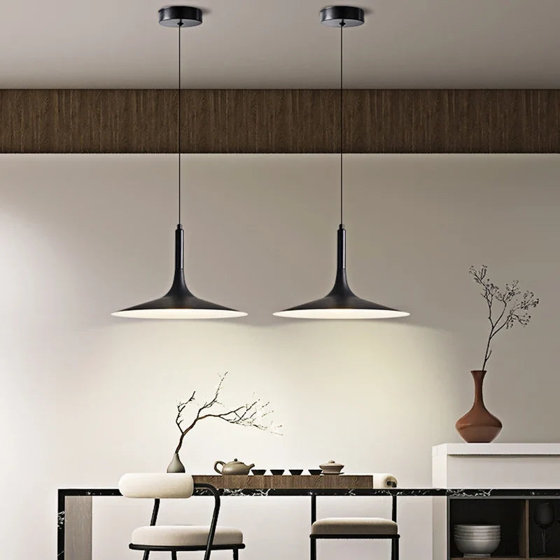 lustre moderne en forme de corne lumineuse led pour décoration intérieure