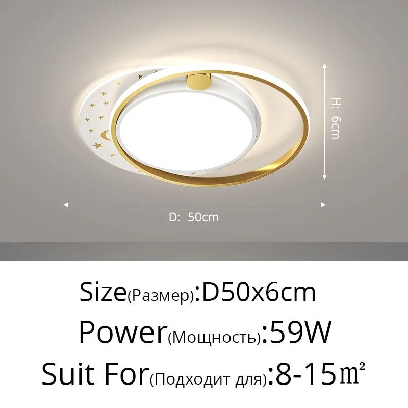 lustre moderne avec télécommande pour éclairage intérieur décoratif