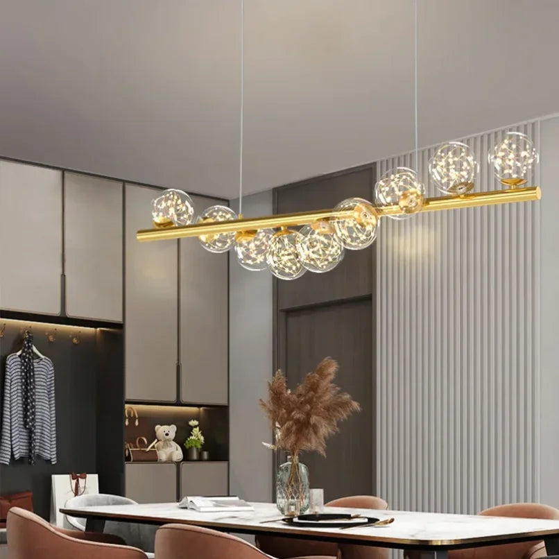 lustre moderne boule de verre éclairage de décoration suspendu