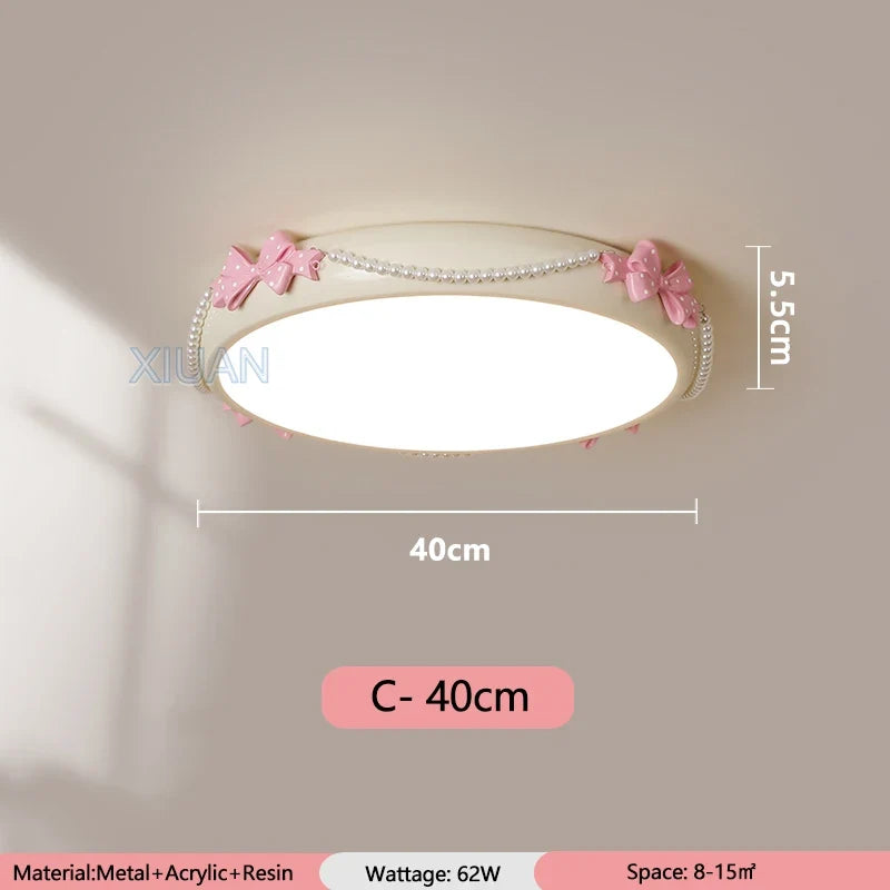 plafonnier romantique pour chambre de princesse en perles
