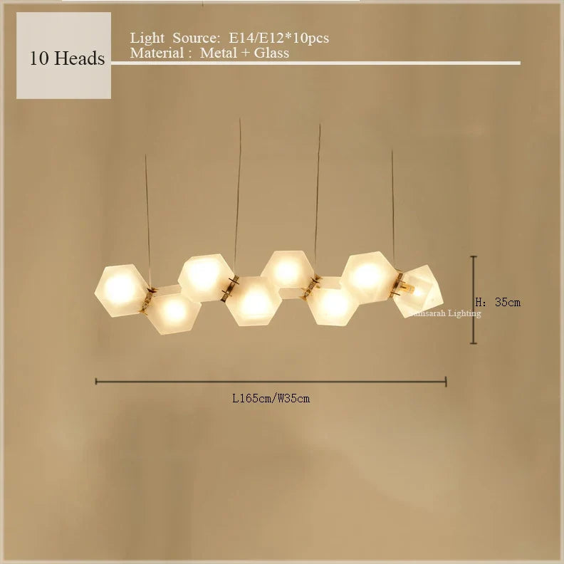 2024 Modern LED Chandelier Nordic Home Decoration  Club Front Desk Hanging Light Office Restaurant Ceiling Chandelier
