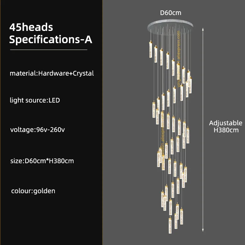 lustre en cristal à led design moderne pour intérieur élégant