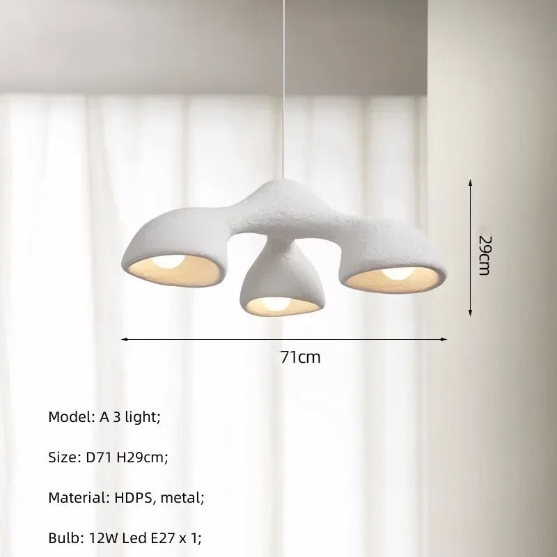 lustre de style wabi-sabi japonais led pour villa clubhouse duplex