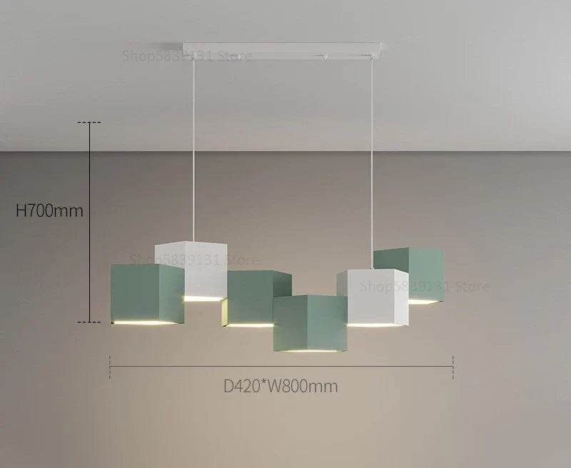 lustre moderne simple style nordique créatif prisme hexagonal éclairage intérieur