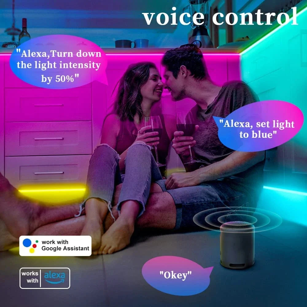 guirlande lumineuse usb noël rgbic télécommande musique étanche