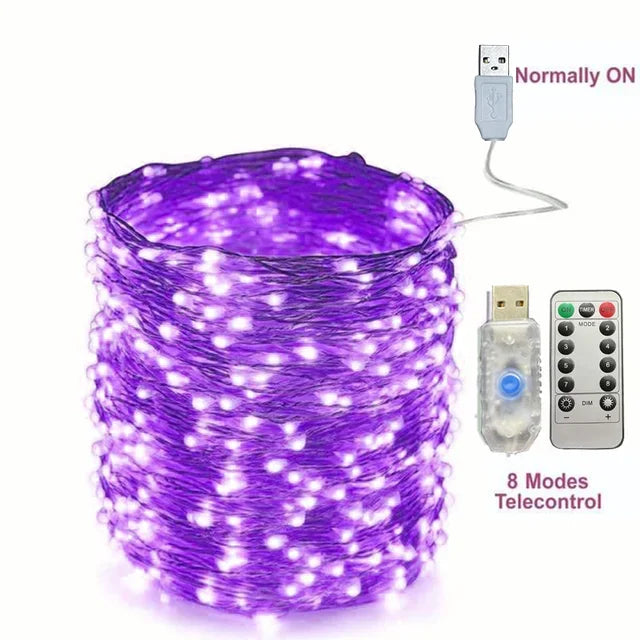 guirlande lumineuse led avec télécommande 8 modes décoration festive