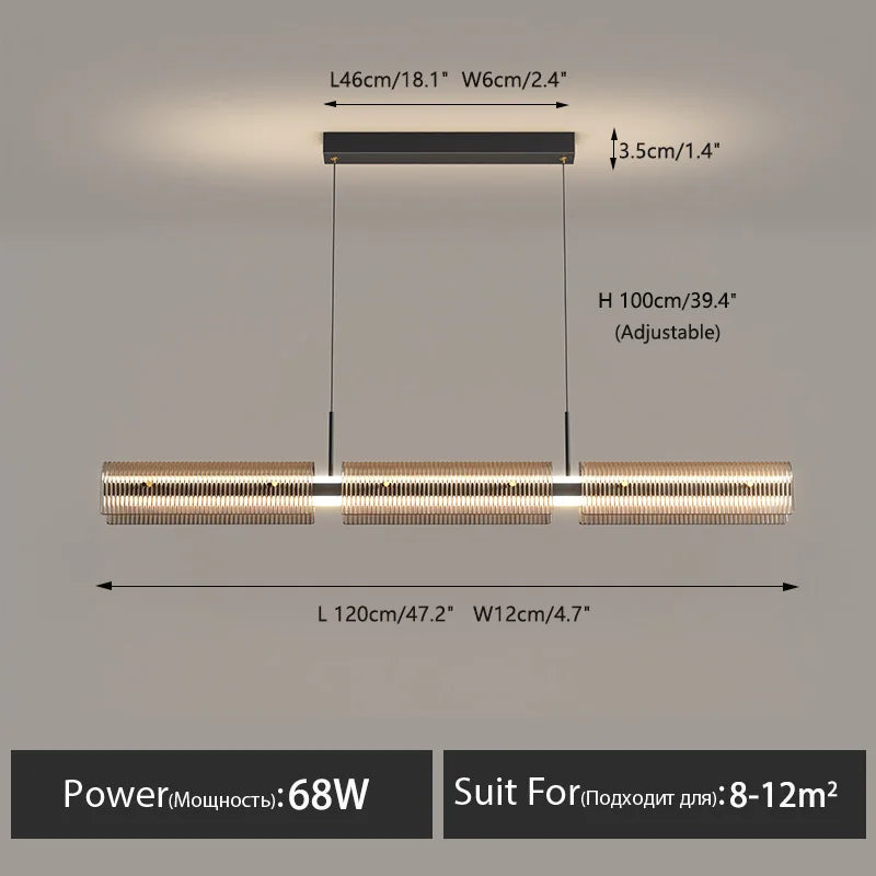 lustre nordique pour éclairage de table et cuisine