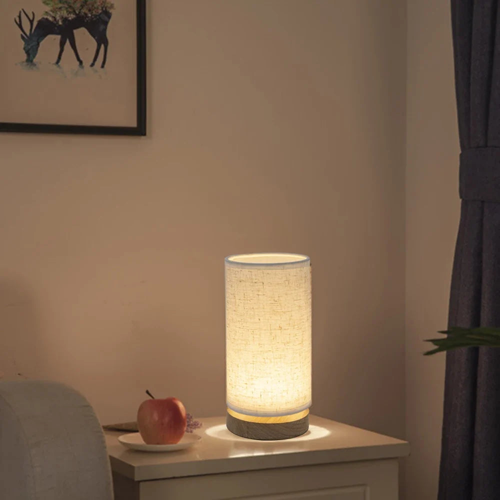lampe de table en bois massif au style chaleureux et simple