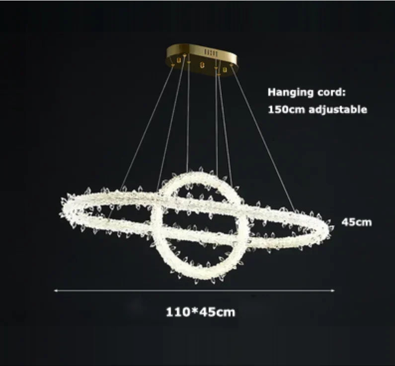 lustre moderne en cristal design pour décoration intérieure élégante