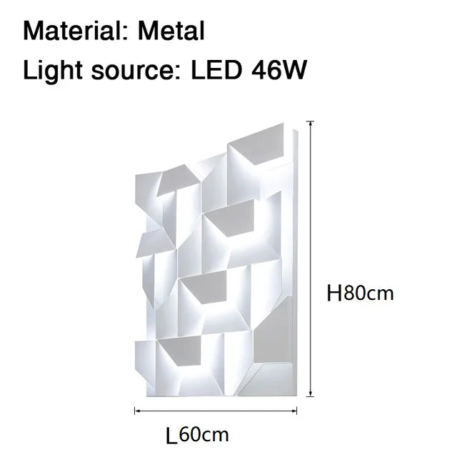 applique murale led ombres éclairage décorations d'allée art