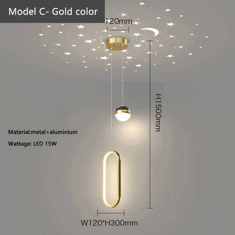 suspension modernes pour éclairage intérieur barre