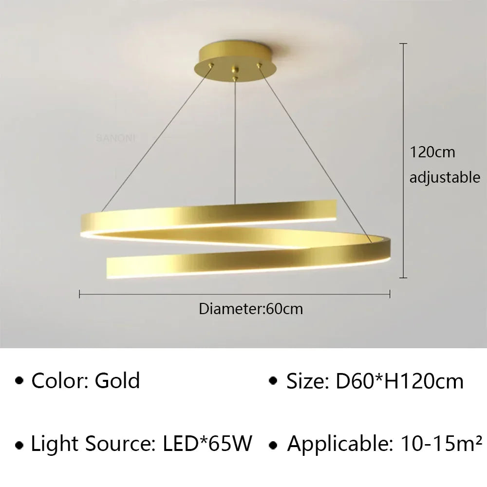 suspension à led moderne pour décoration intérieure élégante