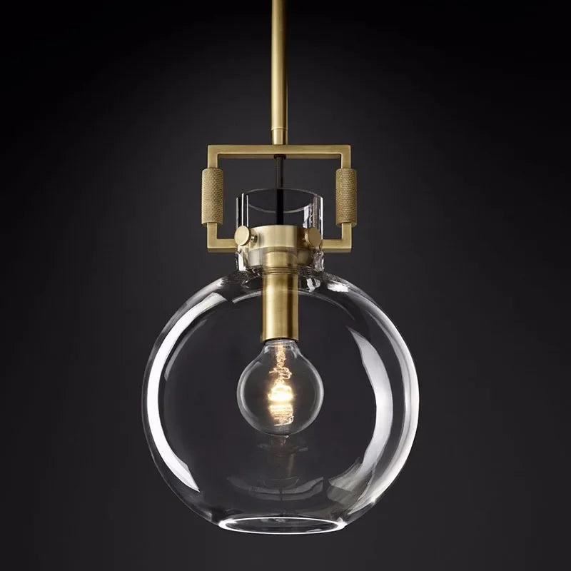 suspension en verre rétro américain style luxe décoratif