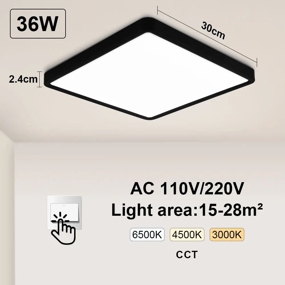 Tuya Smart LED plafonnier App commande vocale Alexa Google télécommande plafonniers carrés salon chambre éclairage