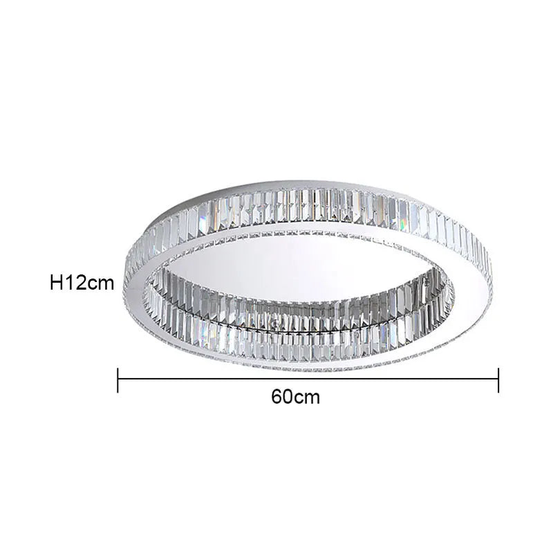 Plafonnier rond led cristal moderne simple