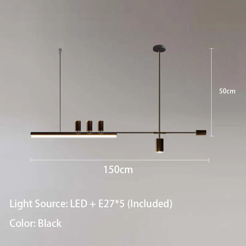 lustre moderne suspendu lumineux pour décoration intérieure