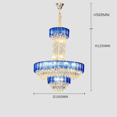 lustre en cristal de luxe pour hôtel et villa